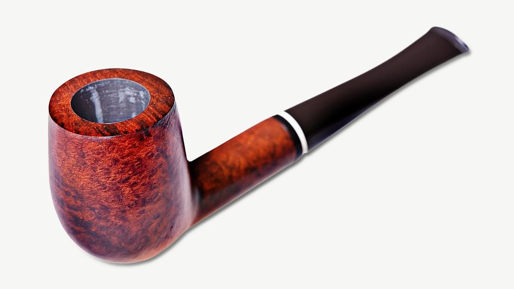 Vintage smoking pipe isolated object psd