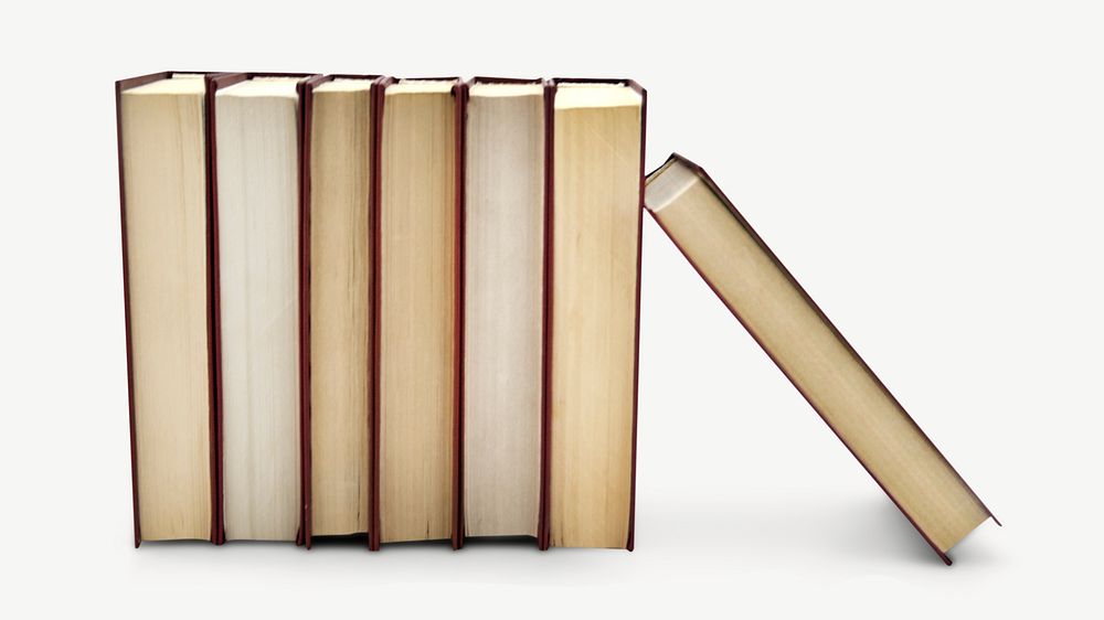 Book stack isolated graphic psd