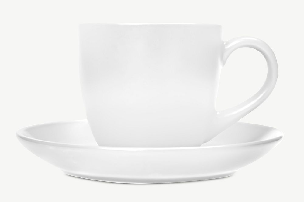 White ceramic cup isolated object psd