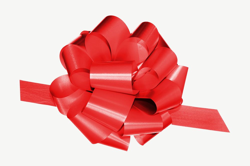 Red ribbon isolated graphic psd