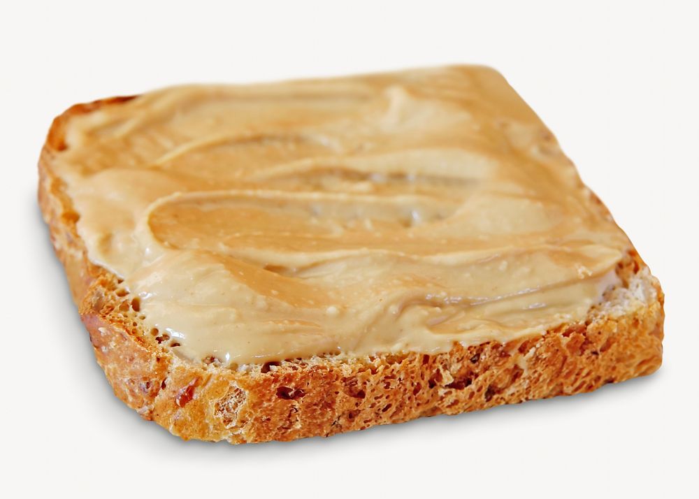 Peanut butter toasted isolated image isolated object