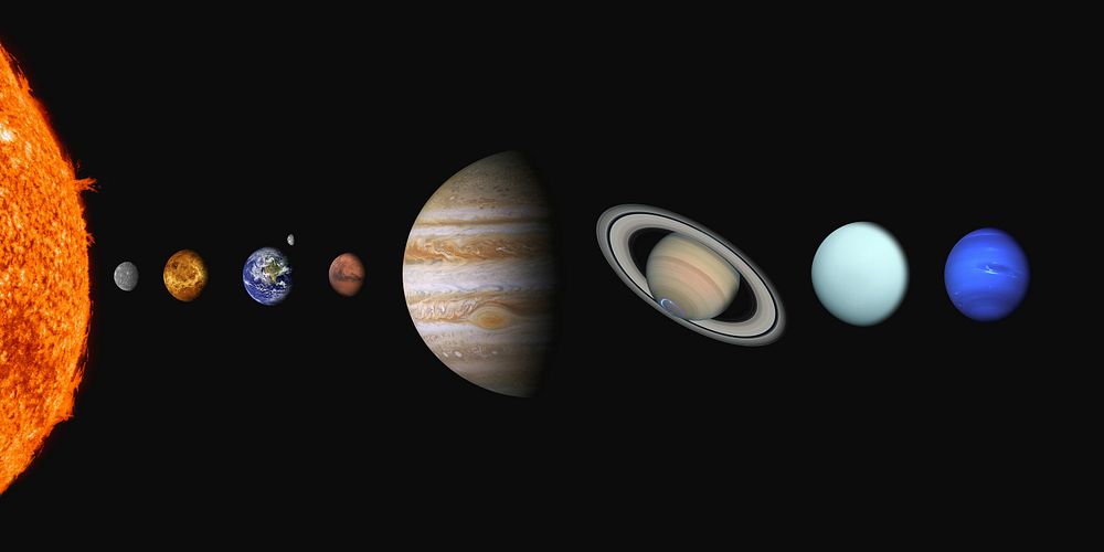 Solar system space planets, isolated object