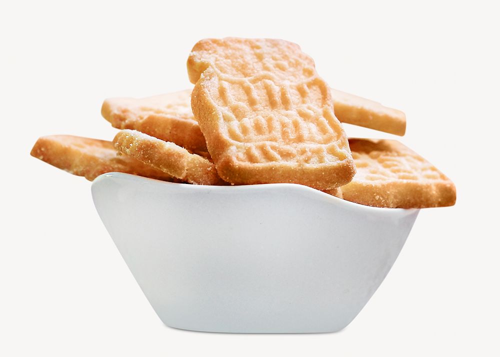 Biscuit image on white