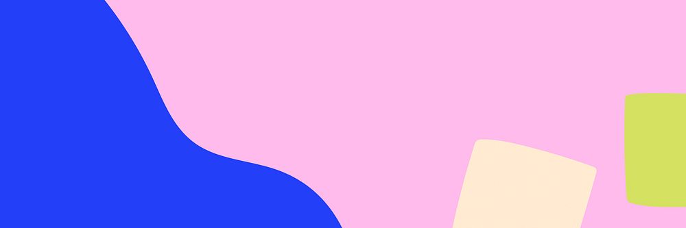 Pink colorful background, blue wave border