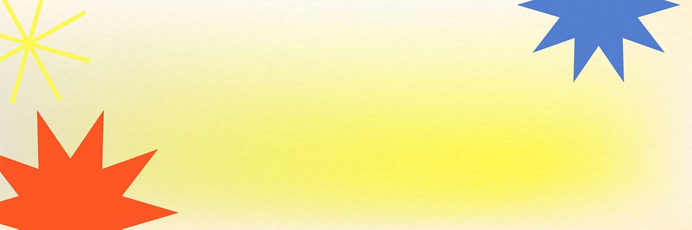 Yellow retro gradient background, starburst border