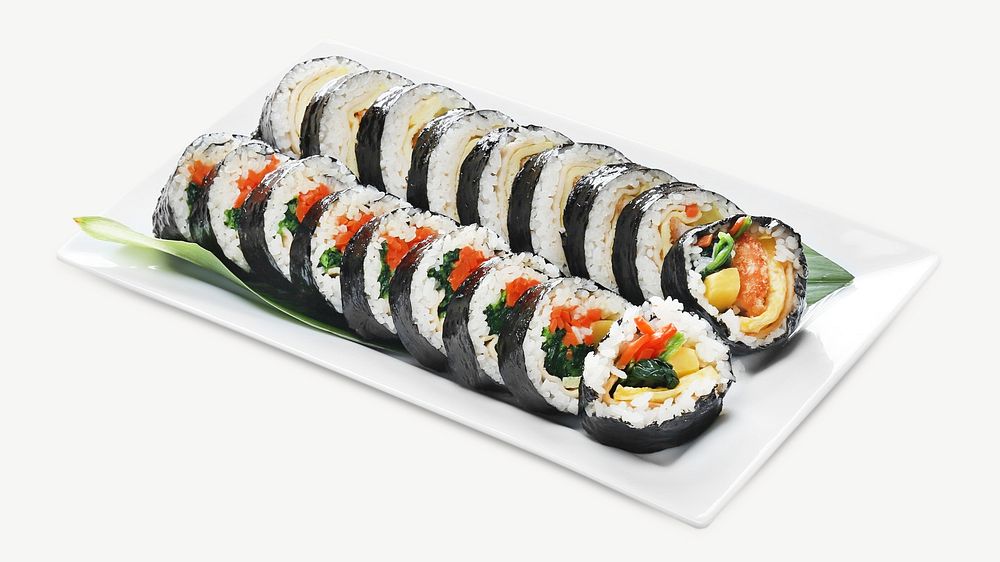 Sushi rolls Japanese food psd