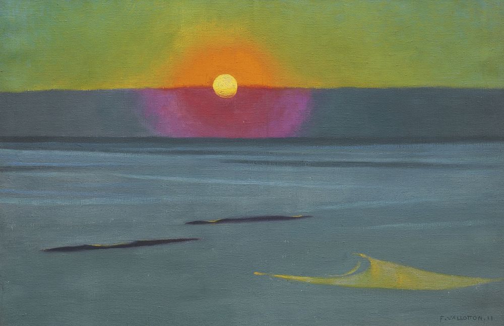 Soleil couchant dans la Brume (1911) by F&eacute;lix Vallotton