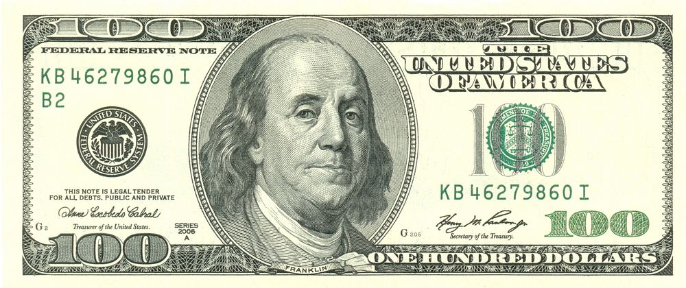 Front of the U.S. $100 Federal Reserve note.Obverse of the series 2003A $100 Federal Reserve NoteThe Series 1996 $100 bill…