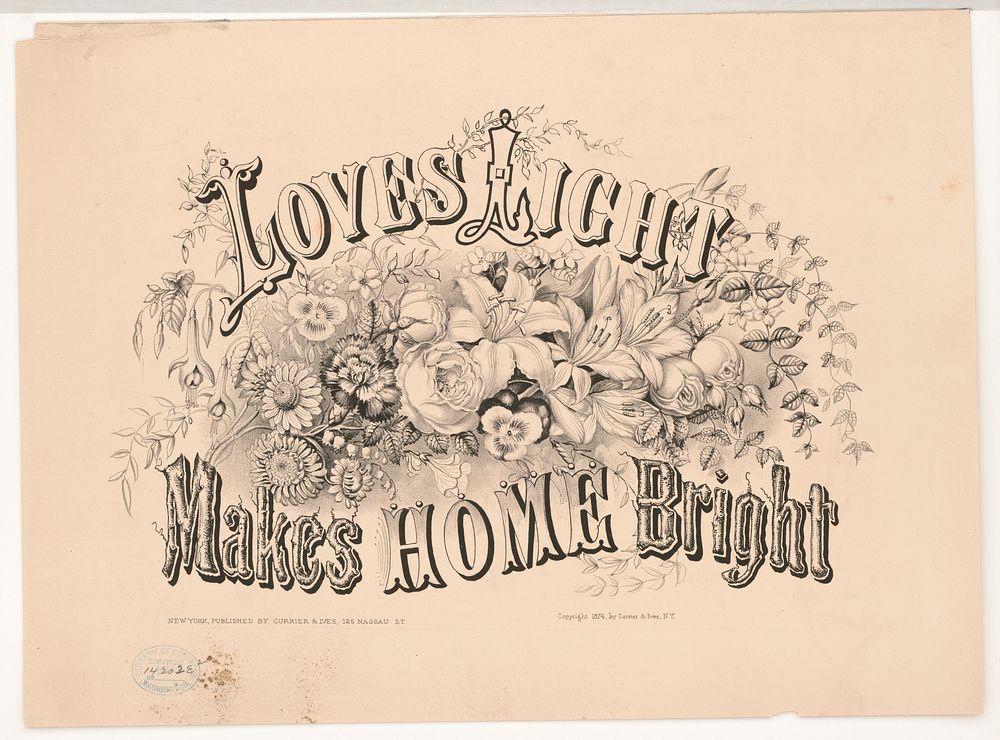 Loves light makes home bright (1874) by Currier & Ives