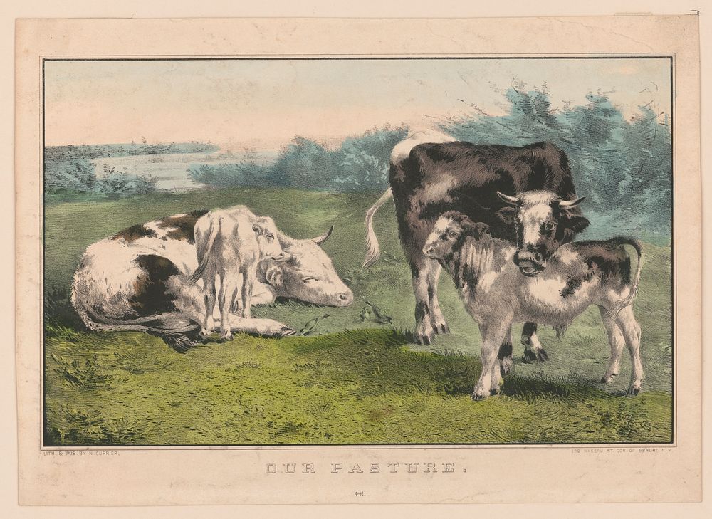 Our pasture between 1835 and 1856 by N. Currier