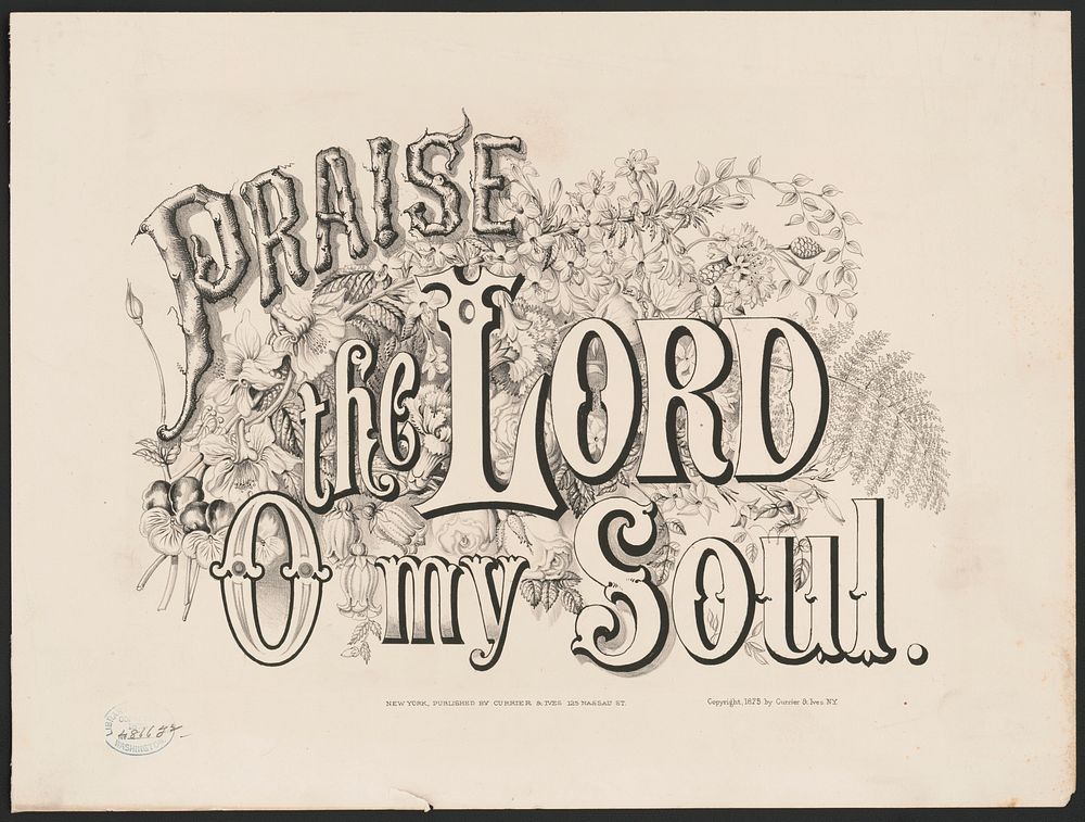 Praise the Lord o my soul (1875) by Currier & Ives