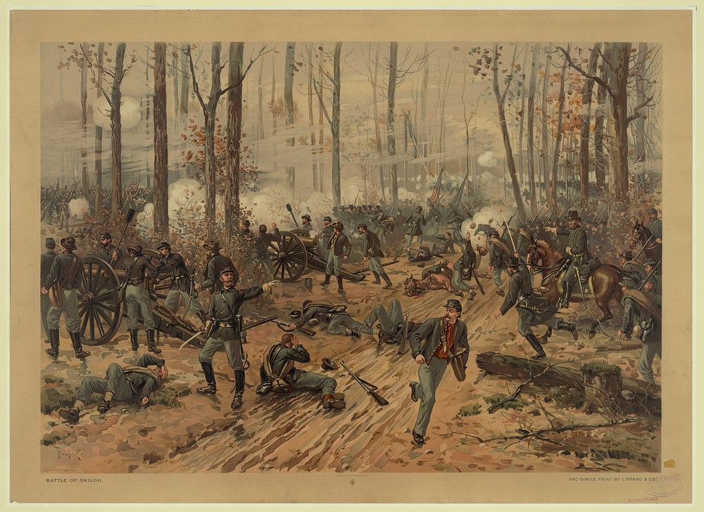 Battle of Shiloh  Thulstrup. (1888) by Thulstrup, Thure de