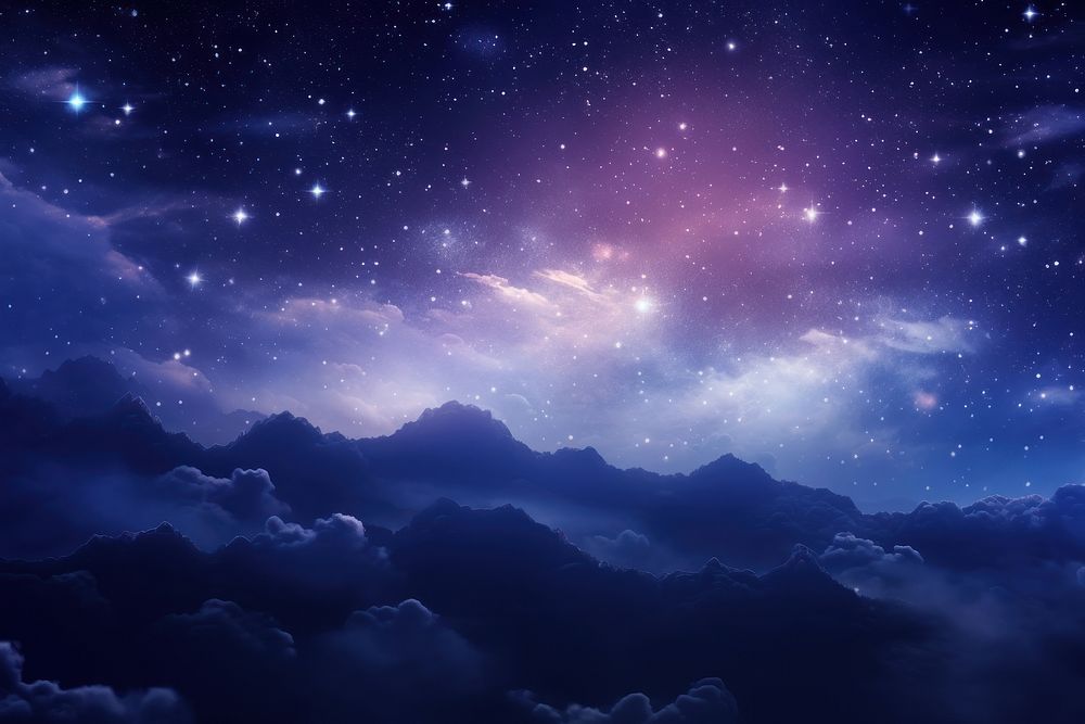 Night sky  landscape. 