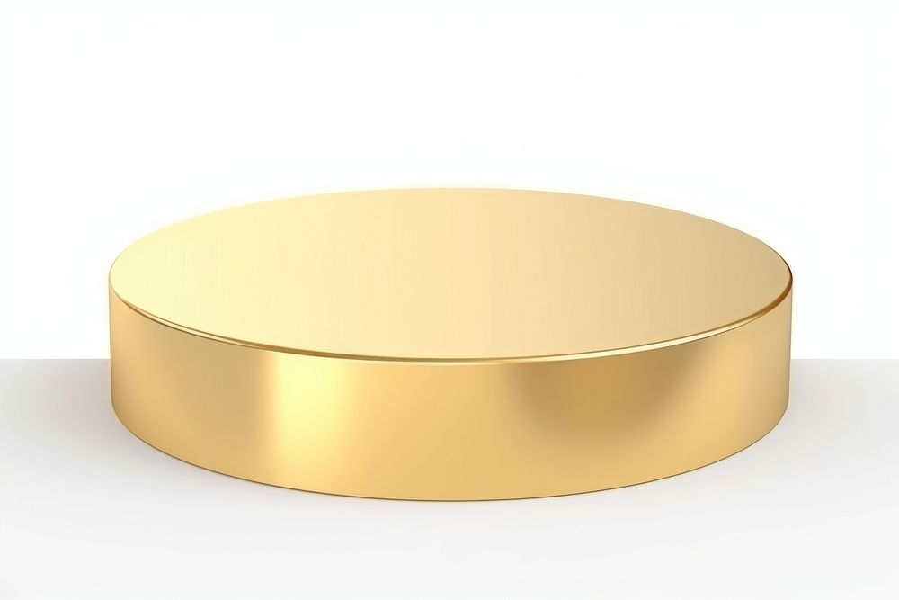 Circle gold podium simplicity dishware. AI generated Image by rawpixel.