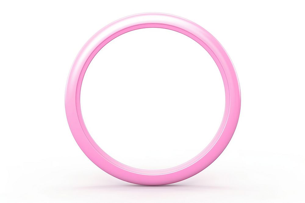 Pink circle thin ring simplicity platinum. AI generated Image by rawpixel.