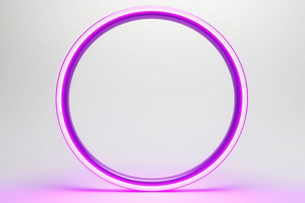 Circle thin ring purple neon illuminated. AI generated Image by rawpixel.