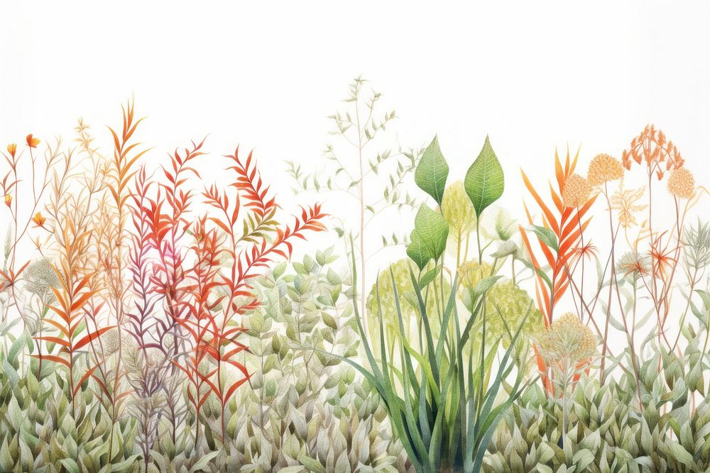 Botanical garden outdoors pattern drawing. AI generated Image by rawpixel.