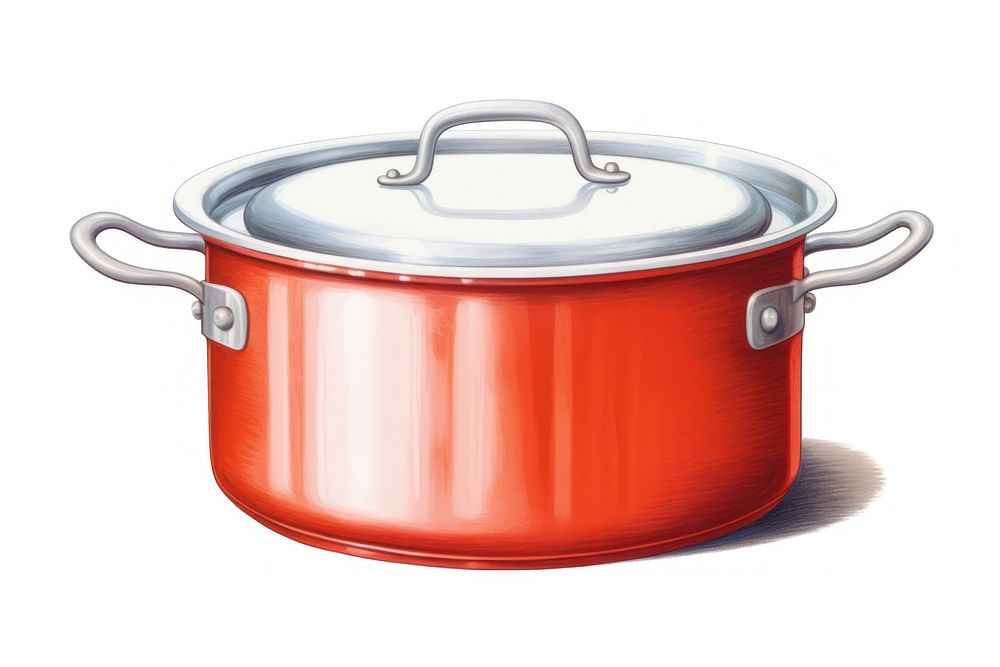 Stainless Steel Pot Appliance Red 