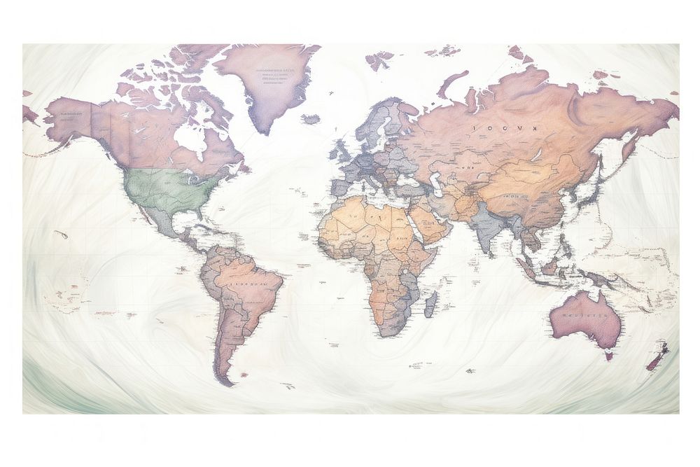 Vintage map  drawing topography. 