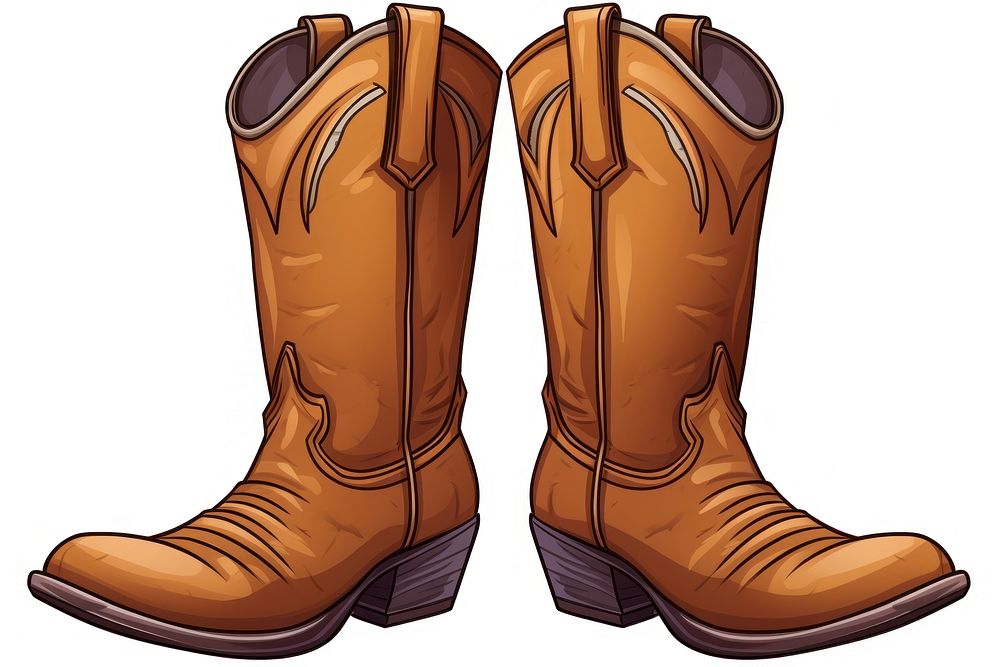 Cowboy boots footwear cartoon shoe. AI generated Image by rawpixel.