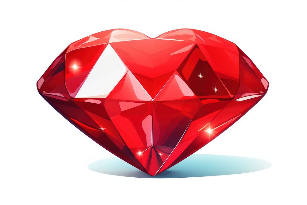 Diamond gemstone jewelry red. AI generated Image by rawpixel.