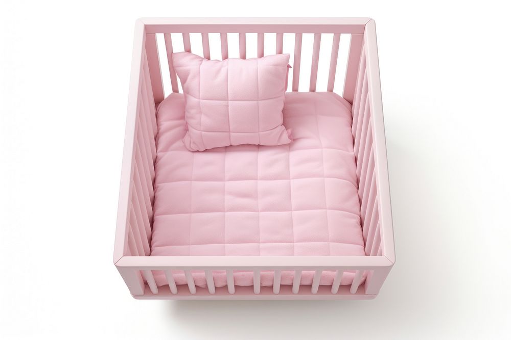 Crib furniture pink bed. AI generated Image by rawpixel.