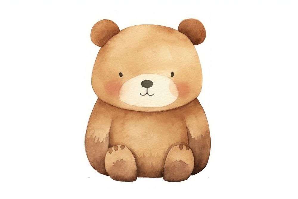 Bear cartoon plush cute. AI generated Image by rawpixel.