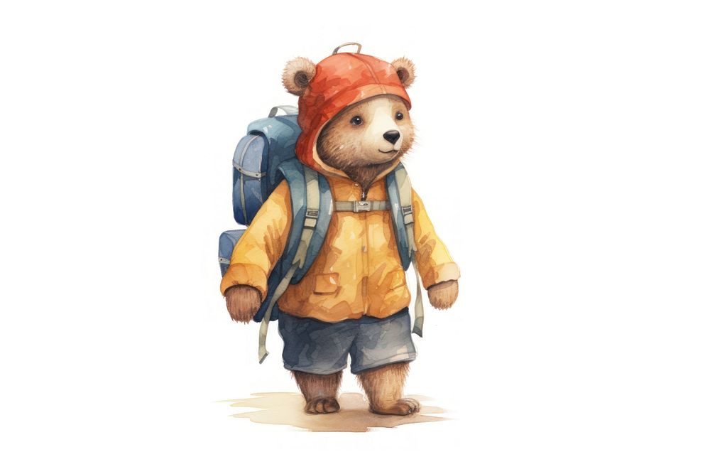 Bear backpack cute representation. 