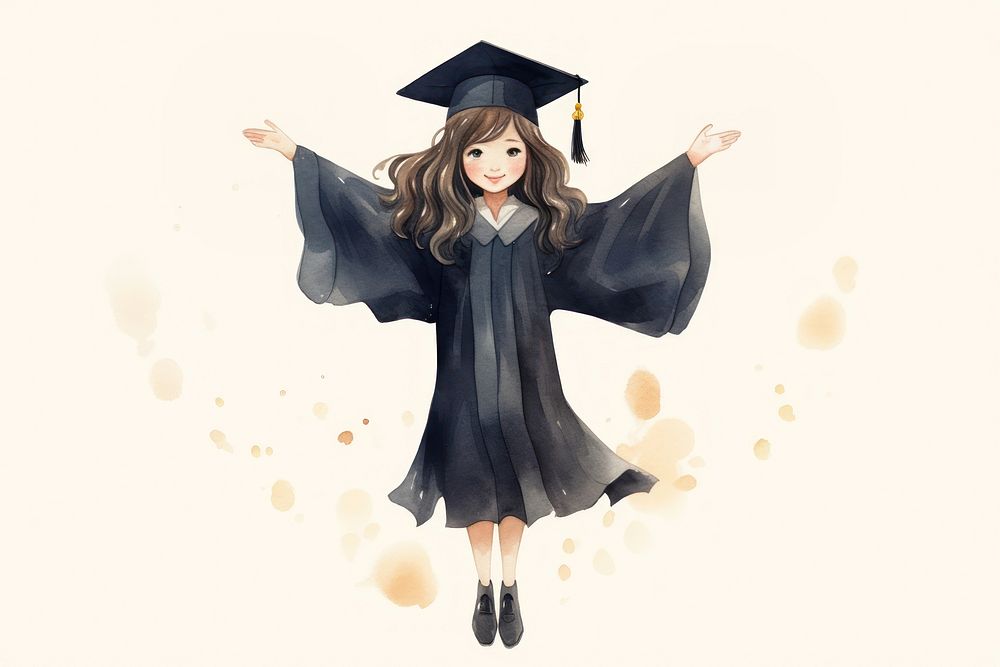 Female graduation portrait fashion adult. 