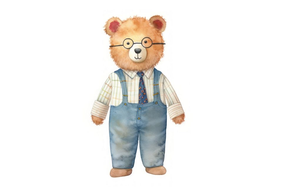 Teacher bear cartoon cute toy. AI generated Image by rawpixel.