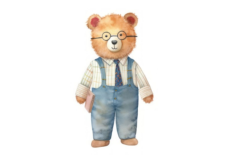 Teacher bear cartoon cute toy. AI generated Image by rawpixel.