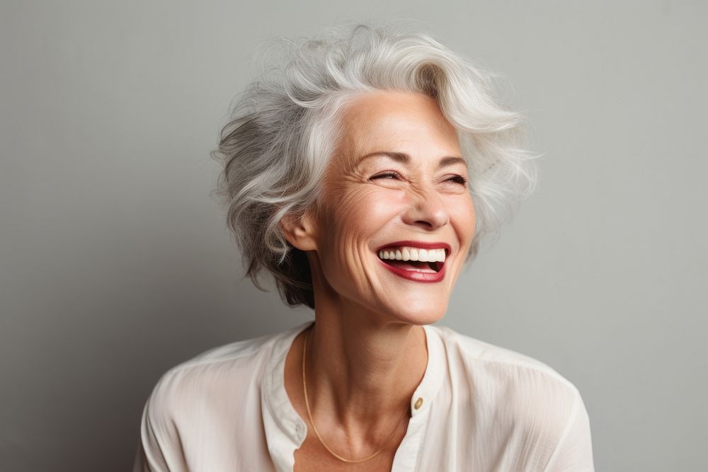 Laughing portrait smiling adult. AI | Free Photo - rawpixel