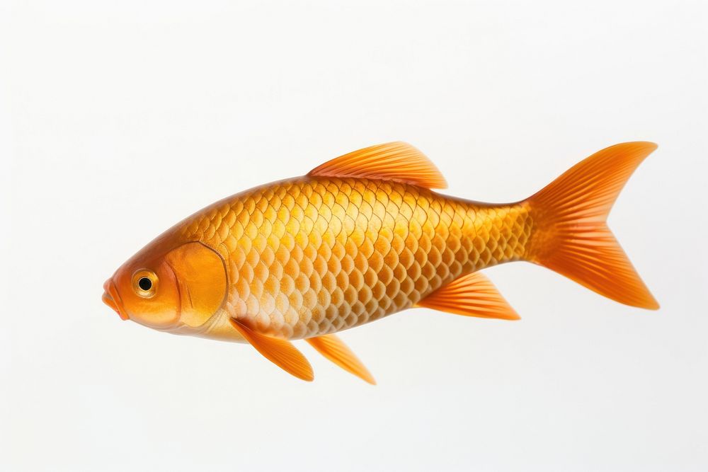 Carp goldfish animal white background. AI generated Image by rawpixel.