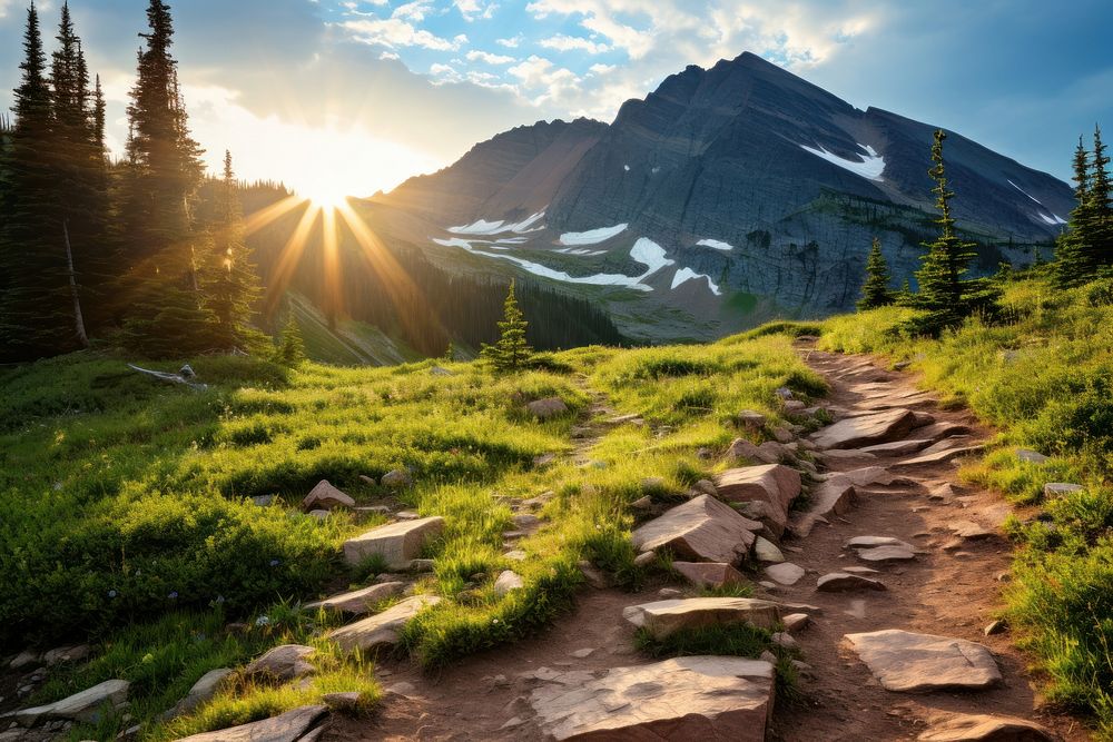 Summer mountain trail wilderness landscape | Free Photo - rawpixel