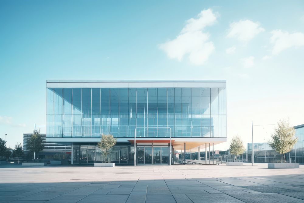 Modern bussiness building architecture day headquarters. AI generated Image by rawpixel.