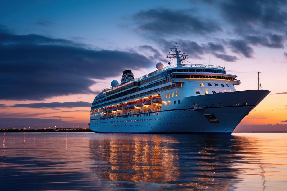 a photo of cruise ship. AI generated Image by rawpixel. 