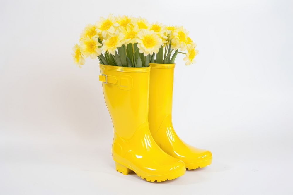 Flower footwear yellow plant. AI generated Image by rawpixel.