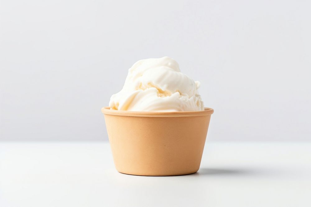 Paper ice cream dessert food bowl. AI generated Image by rawpixel.