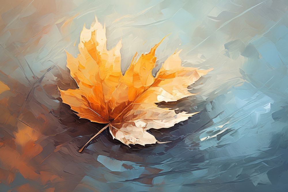Autumn leaf abstract plant. AI generated Image by rawpixel.