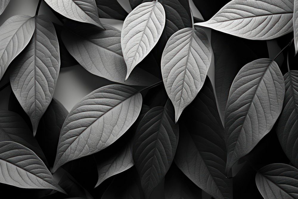 Leaves black backgrounds plant. AI generated Image by rawpixel.
