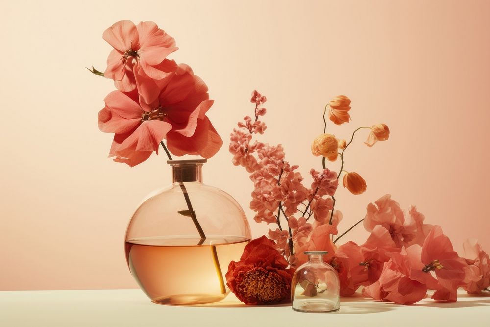 Botanica perfume bottle flower. AI generated Image by rawpixel.