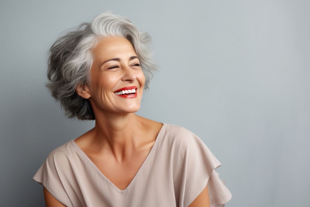 Laughing portrait smiling adult. AI generated Image by rawpixel.