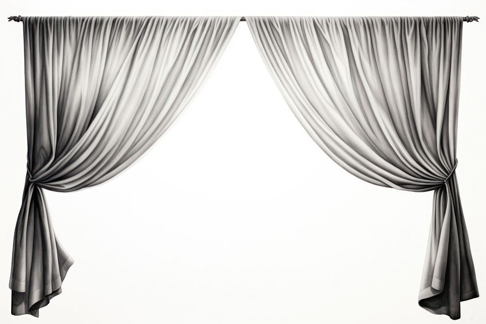 Curtain black architecture furniture. AI generated Image by rawpixel.