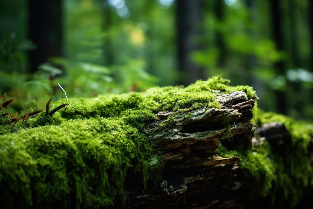 Nature moss vegetation outdoors. AI generated Image by rawpixel.