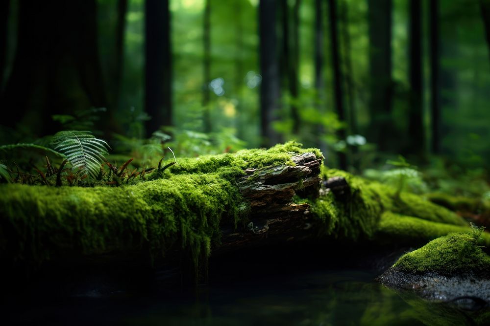 Nature moss vegetation outdoors. AI generated Image by rawpixel.