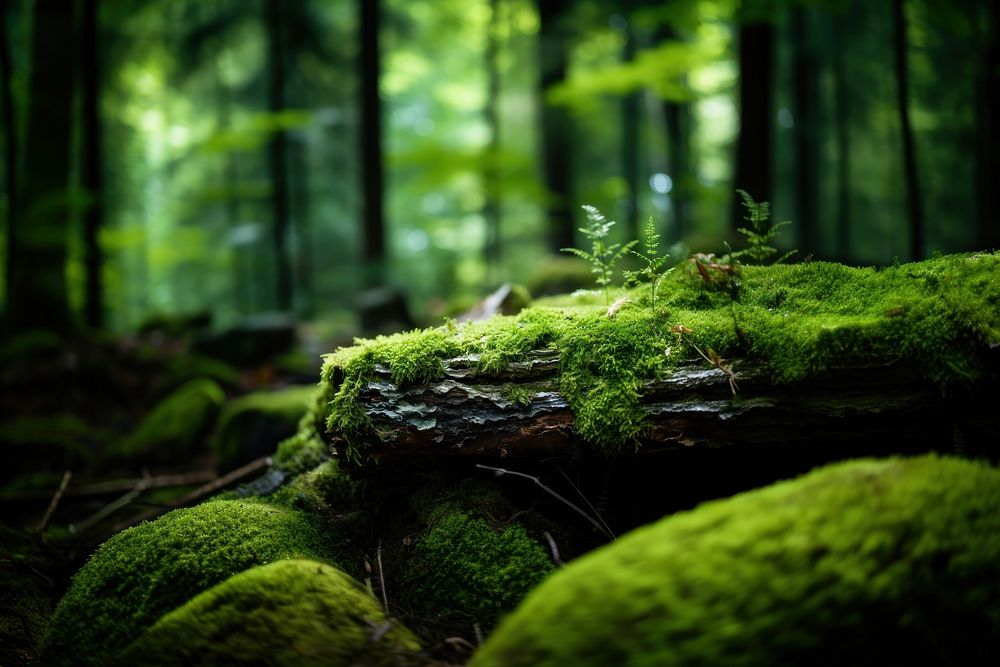 Nature moss vegetation wilderness. AI generated Image by rawpixel.