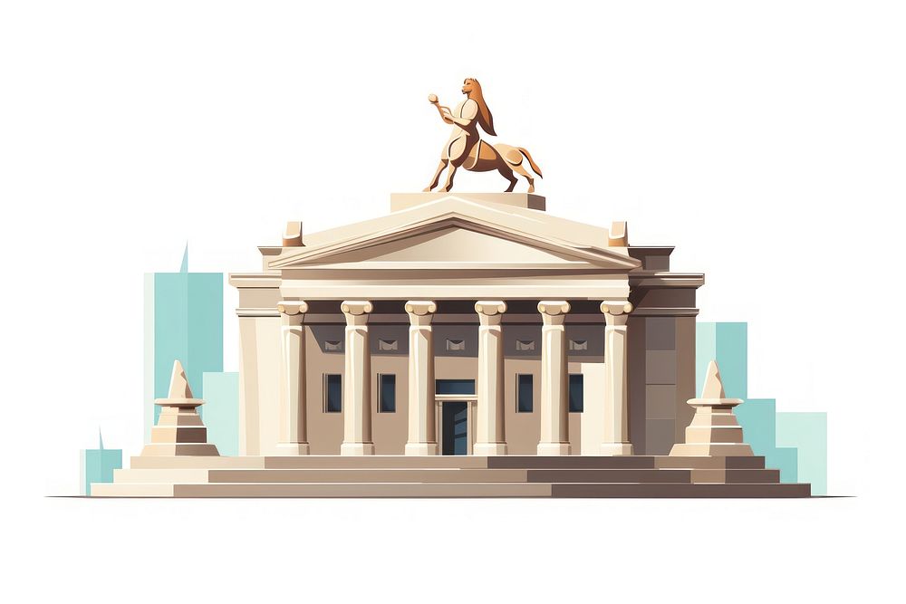Bank statue architecture building temple. AI generated Image by rawpixel.