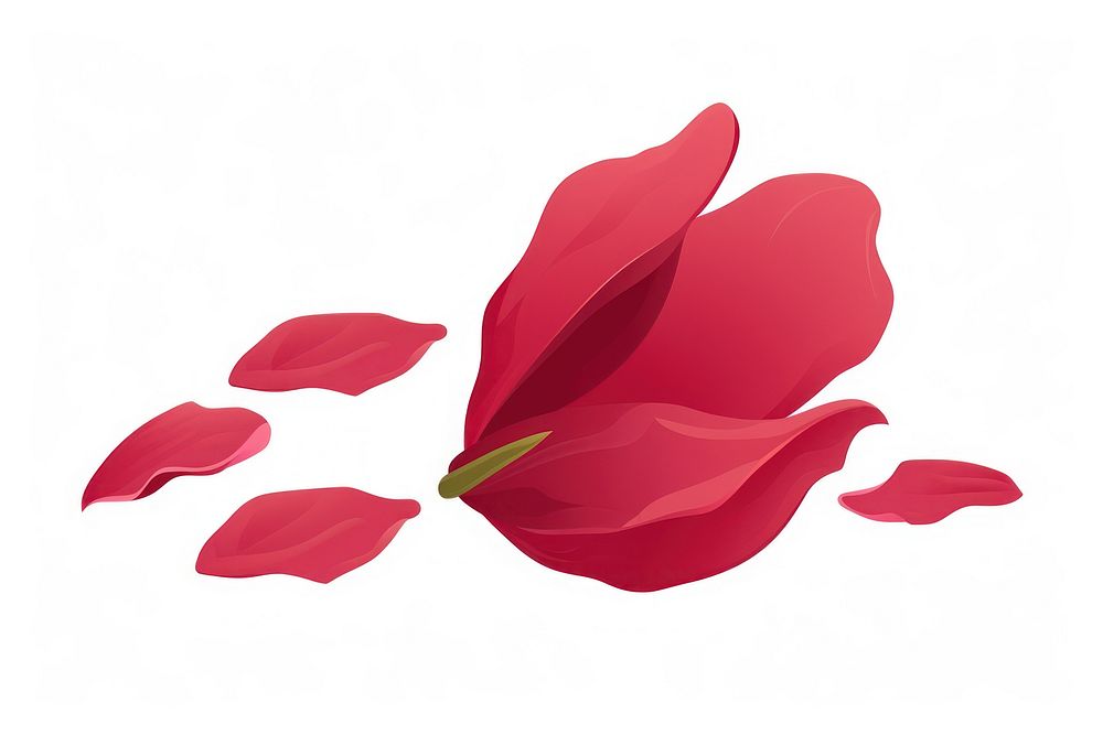 Rose petal flower plant leaf. AI generated Image by rawpixel.