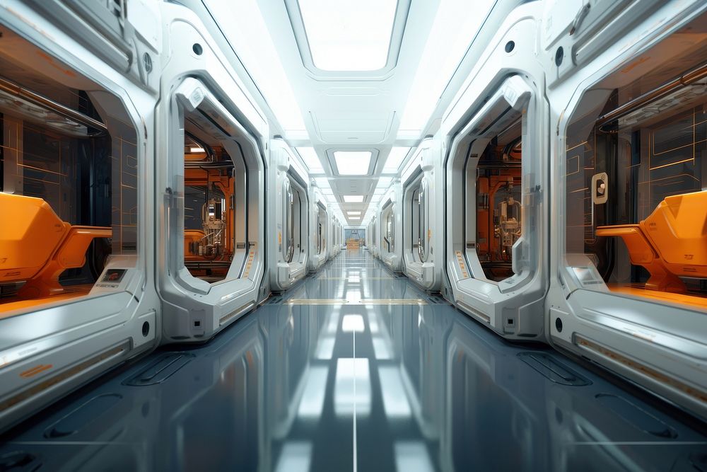 Space station futuristic vehicle train. AI generated Image by rawpixel.