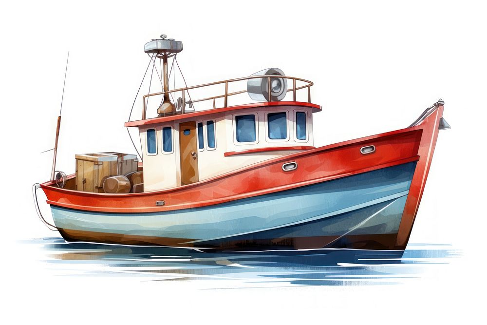 Fishing boat watercraft sailboat. 